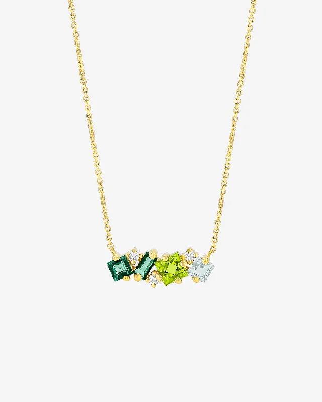 Nadima Green Ombre Midi Bar Pendant