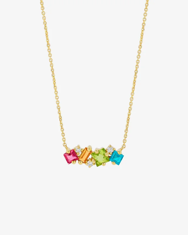 Nadima Rainbow Ombre Midi Bar Pendant