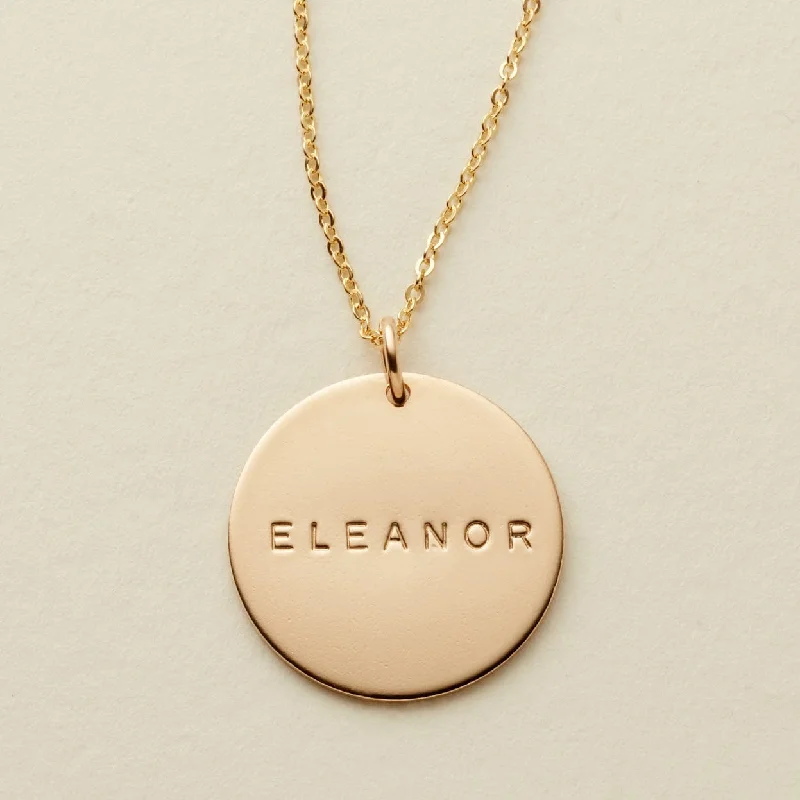 Elegant Jewelry, Exclusive Prices – Shop Now Name Disc Necklace