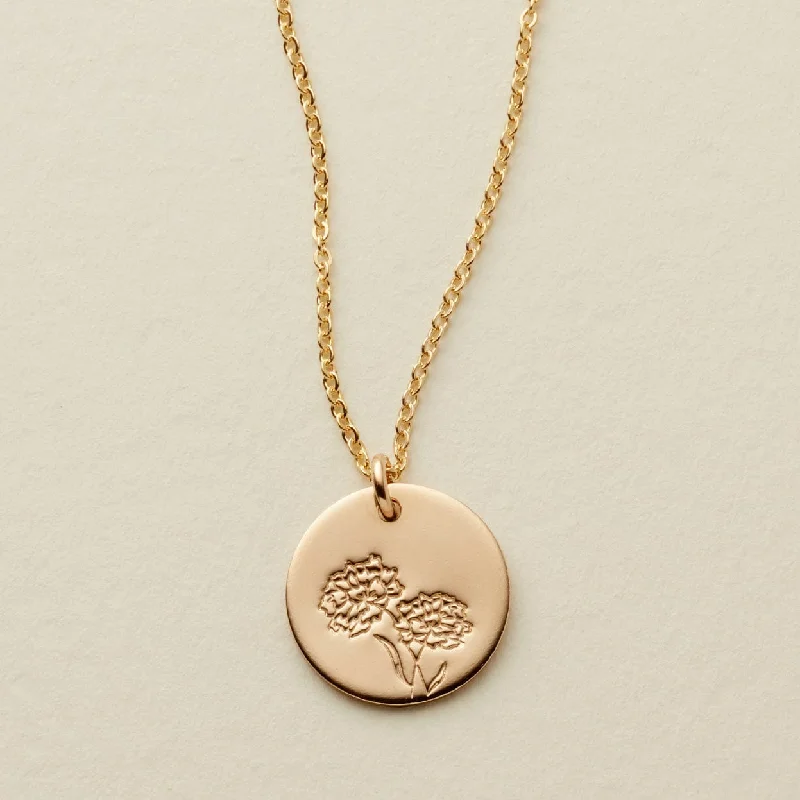 Eco-Friendly Sustainable Jewelry For Conscious Buyers October Birth Flower Necklace
