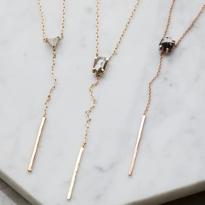 Luxury Jewelry Now At Special Promotional Rates One of a Kind Diamond Lariat Necklace | 10K Gold