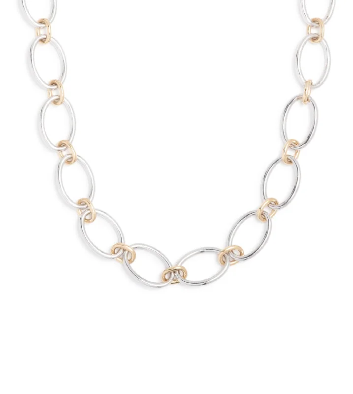Stunning Jewelry Pieces At The Lowest Prices Ever Oval Link Chain Necklace Mixed Gold