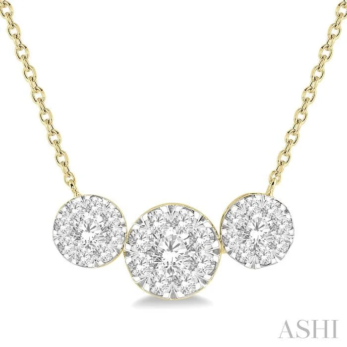 Buy More, Save More – Special Jewelry Discounts ROUND SHAPE PAST PRESENT & FUTURE LOVEBRIGHT ESSENTIAL DIAMOND NECKLACE