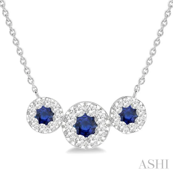 Handmade Pearl Jewelry For Timeless Elegance ROUND SHAPE PAST PRESENT & FUTURE LOVEBRIGHT GEMSTONE & DIAMOND NECKLACE