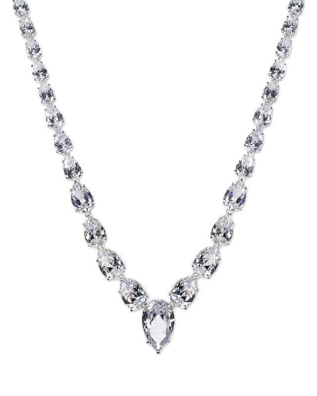 Pear CZ Necklace