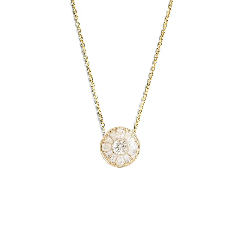 Luxury Meets Affordability – Jewelry Sale Now Live Pear & Round Brilliant Cut Diamond Mosaic Pendant