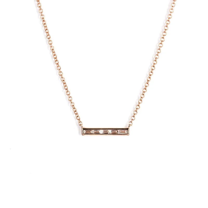 Petite Baguette Bar Necklace