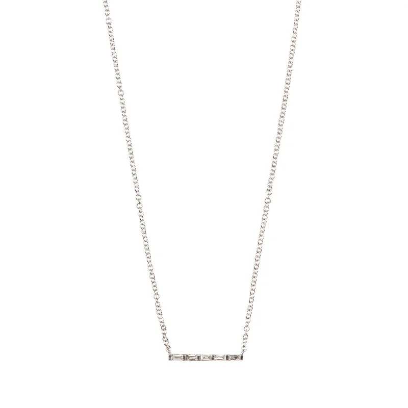 Petite London Baguette Bar Necklace