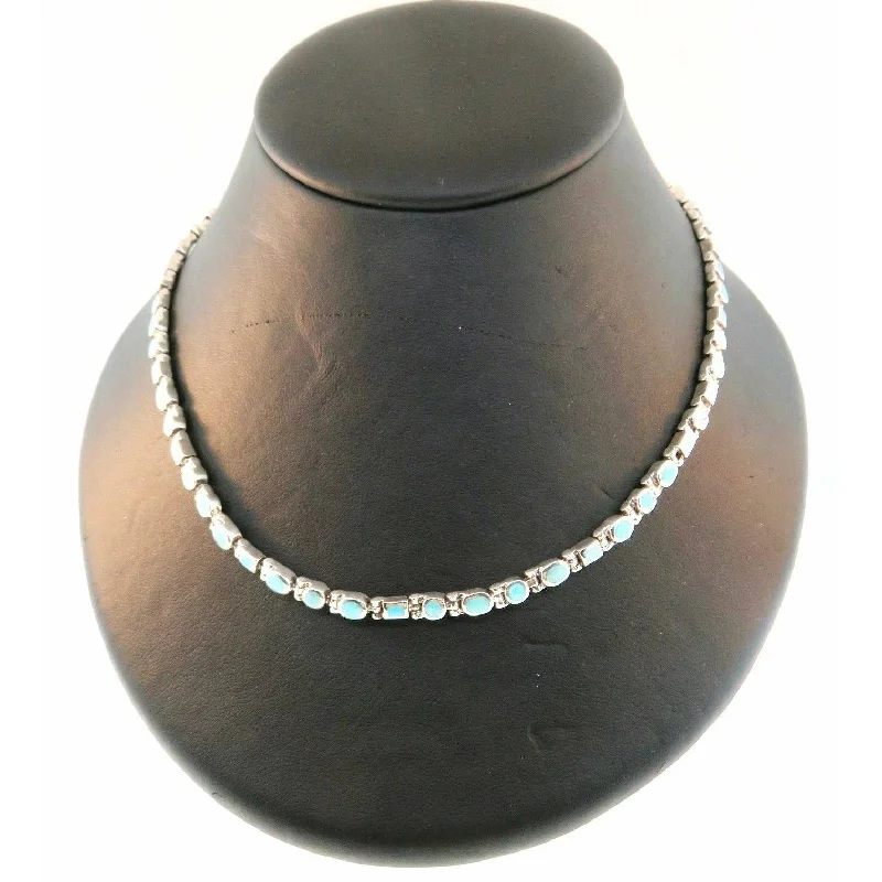 Last Chance To Shop High-End Jewelry At Markdown Prices Peyote Bird Mini Dot Dash Turquoise Tennis Necklace