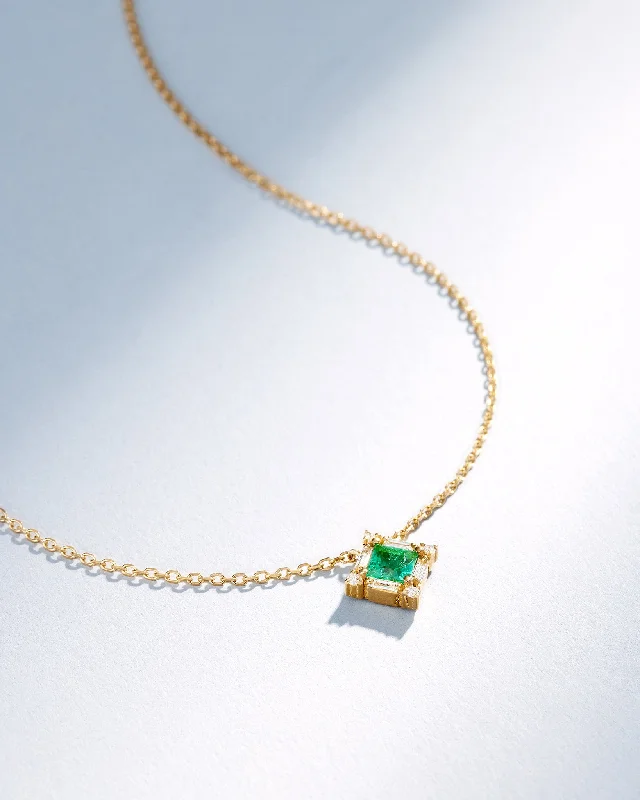 Princess Midi Emerald Pendant