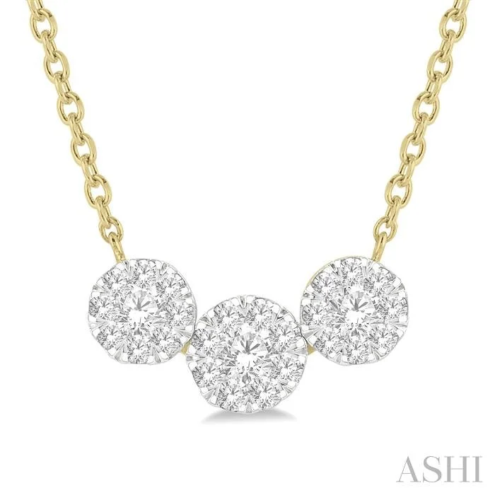 Glamorous Jewelry, Glamorous Deals – Shop Now ROUND SHAPE PAST PRESENT & FUTURE LOVEBRIGHT ESSENTIAL DIAMOND NECKLACE
