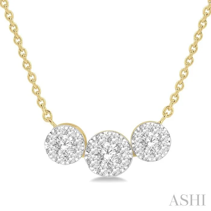 Unmissable Jewelry Clearance – Final Reductions ROUND SHAPE PAST PRESENT & FUTURE LOVEBRIGHT ESSENTIAL DIAMOND NECKLACE