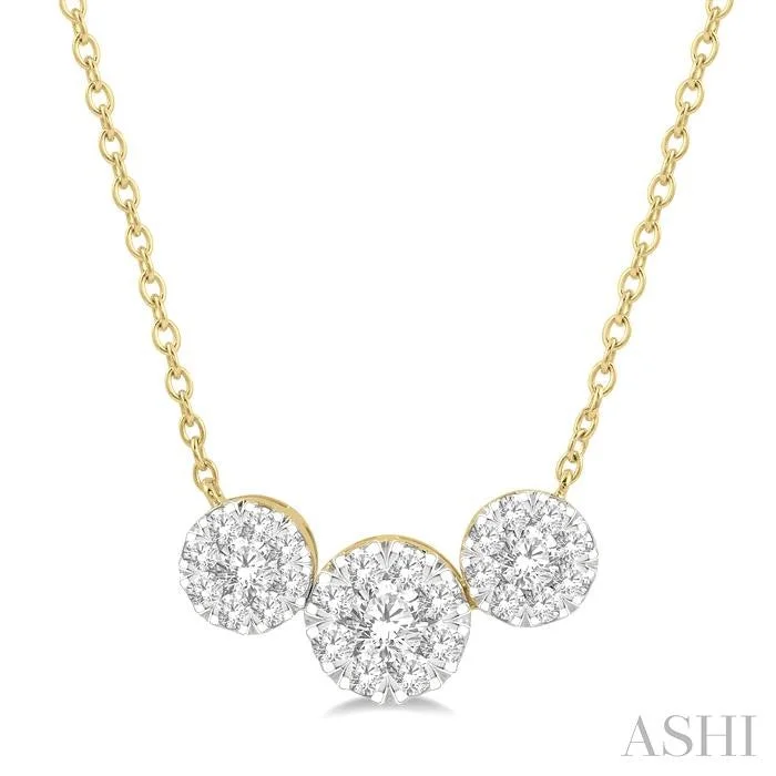 Don't Miss These Dazzling Jewelry Discounts ROUND SHAPE PAST PRESENT & FUTURE LOVEBRIGHT ESSENTIAL DIAMOND NECKLACE