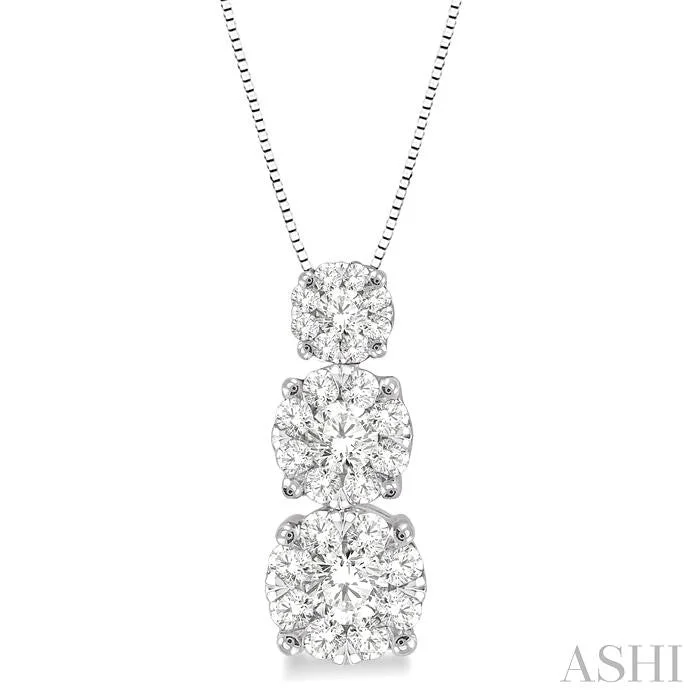 Jewelry Clearance Event – Stock Up Before It's Over ROUND SHAPE PAST PRESENT & FUTURE LOVEBRIGHT ESSENTIAL DIAMOND PENDANT