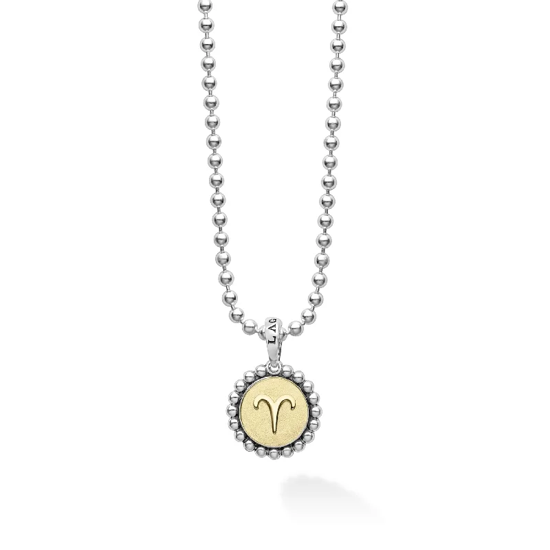 Personalized Jewelry At Special Discount Rates Signature Caviar Aries Zodiac Charm Necklace Personalized Jewelry At Special Discount Rates Signature Caviar Aries Zodiac Charm Necklace