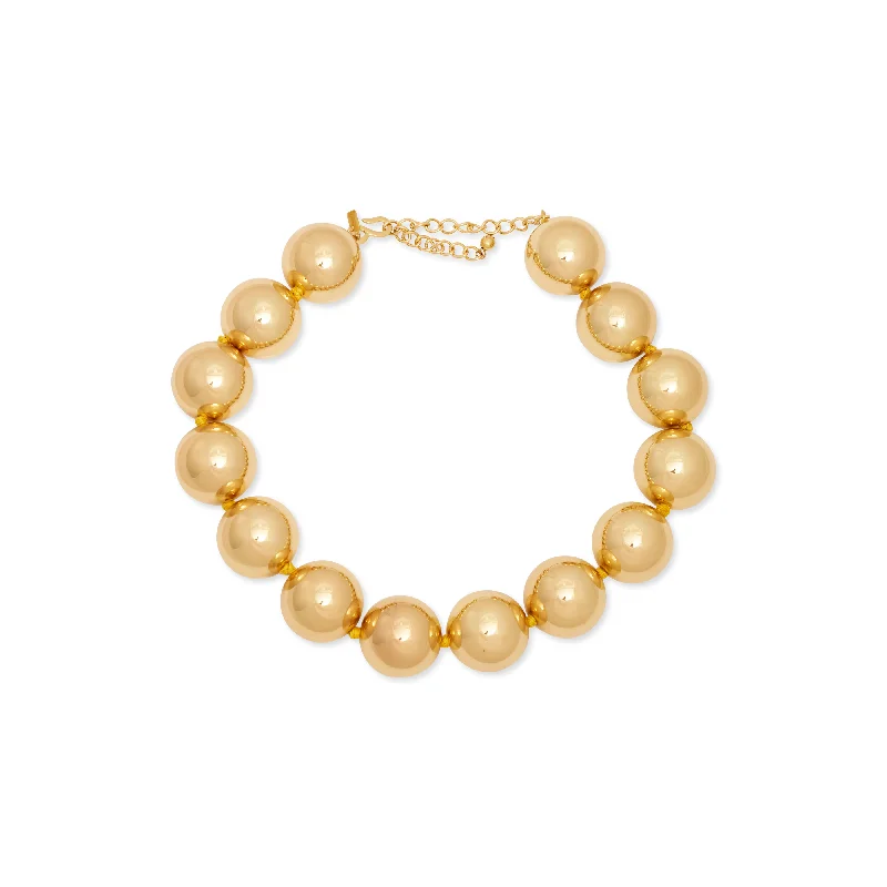 Statement Gold Ball Necklace