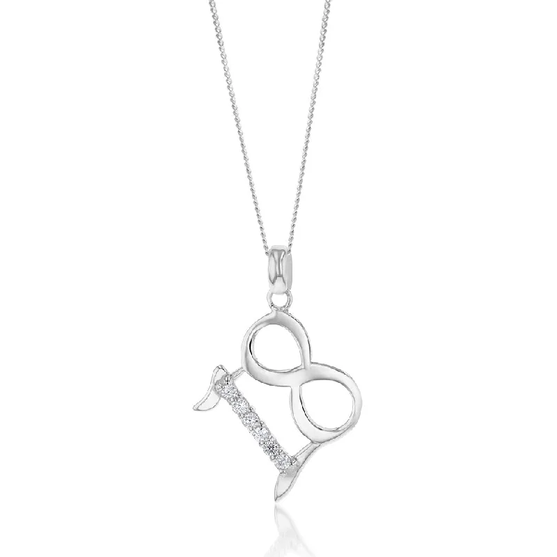 Dazzle In Elegance With Our Biggest Jewelry Sale Sterling Silver Cubic Zirconia On Number "18" Pendant