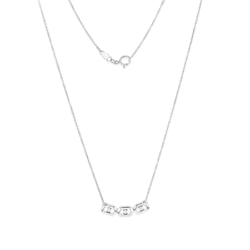 Grab Exquisite Jewelry At The Lowest Prices Sterling Silver Diamond Chain Length 40cm+3cm Extender