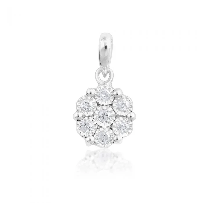 Make Every Moment Shine – Jewelry Discounts Available Sterling Silver Diamond  Pendant on 46cm Chain