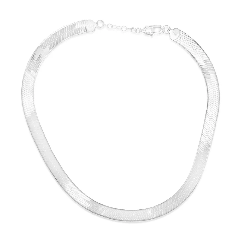 Handcrafted Jewelry Sale – Unique Designs At Low Prices Sterling Silver Magic 8mm Herringbone 45cm Chain