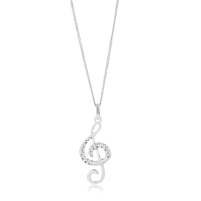 Exclusive Jewelry Sale Event – Shop Now Sterling Silver Textured Music Note Pendant