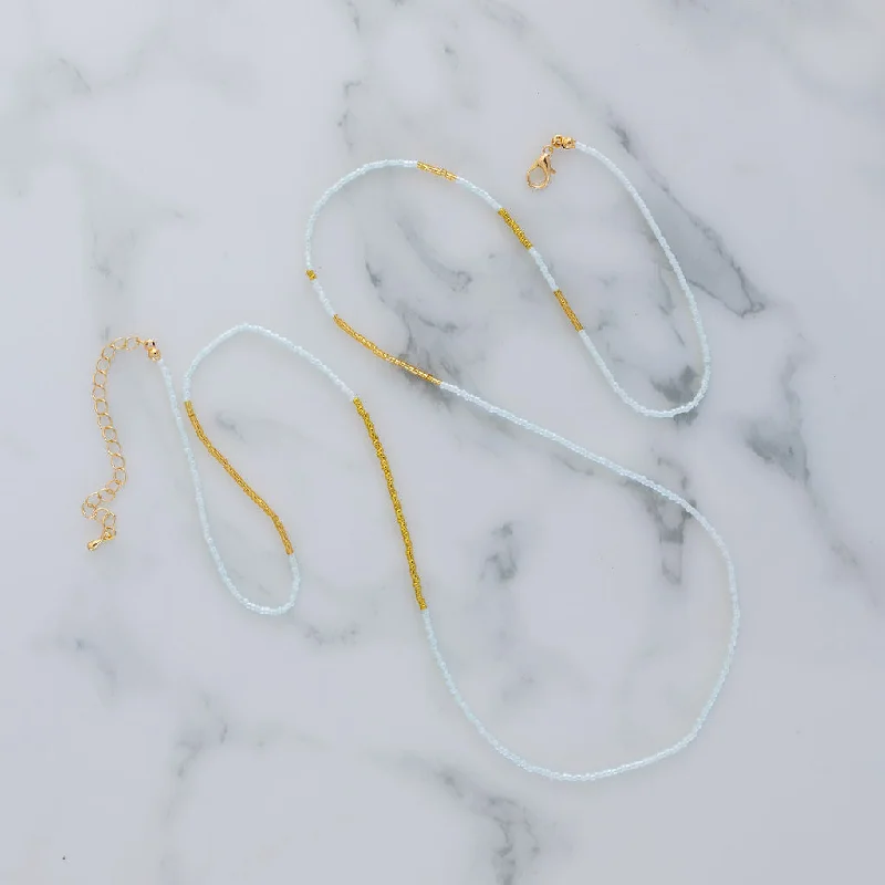 Limited Stock On Premium Jewelry At Low Prices Long Mint & Gold Necklace