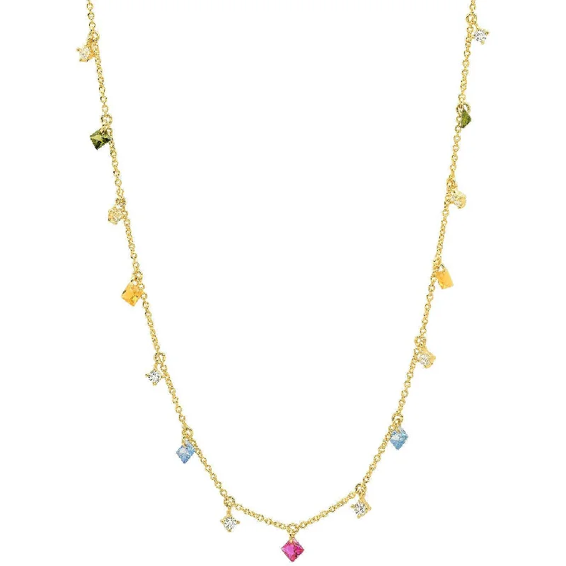 Get The Best Deals On Timeless Jewelry Pieces TAI MULTI COLORED DANGLE CHAIN NECKLACE
