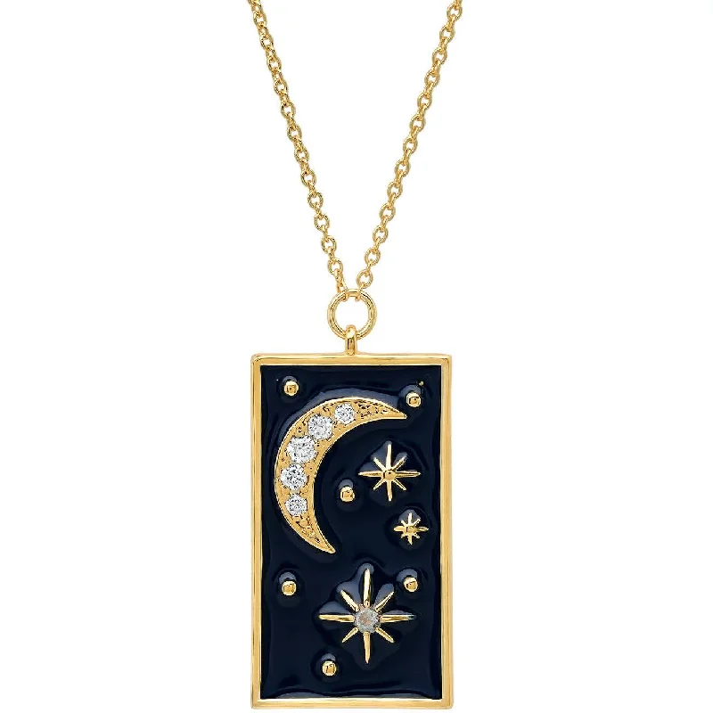 Modern Jewelry At Exclusive Discounts – Shop Today TAI RECTANGULAR GALAXY PENDANT NECKLACE