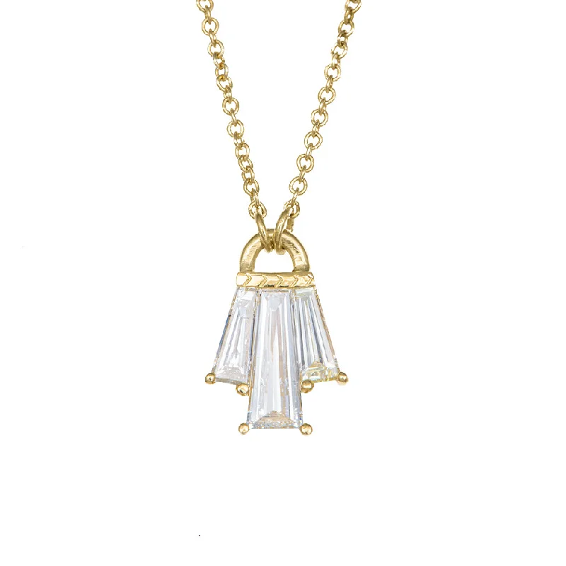 Shop Stylish Jewelry Now And Save Big Tapered Diamond Bell Necklace - OOAK