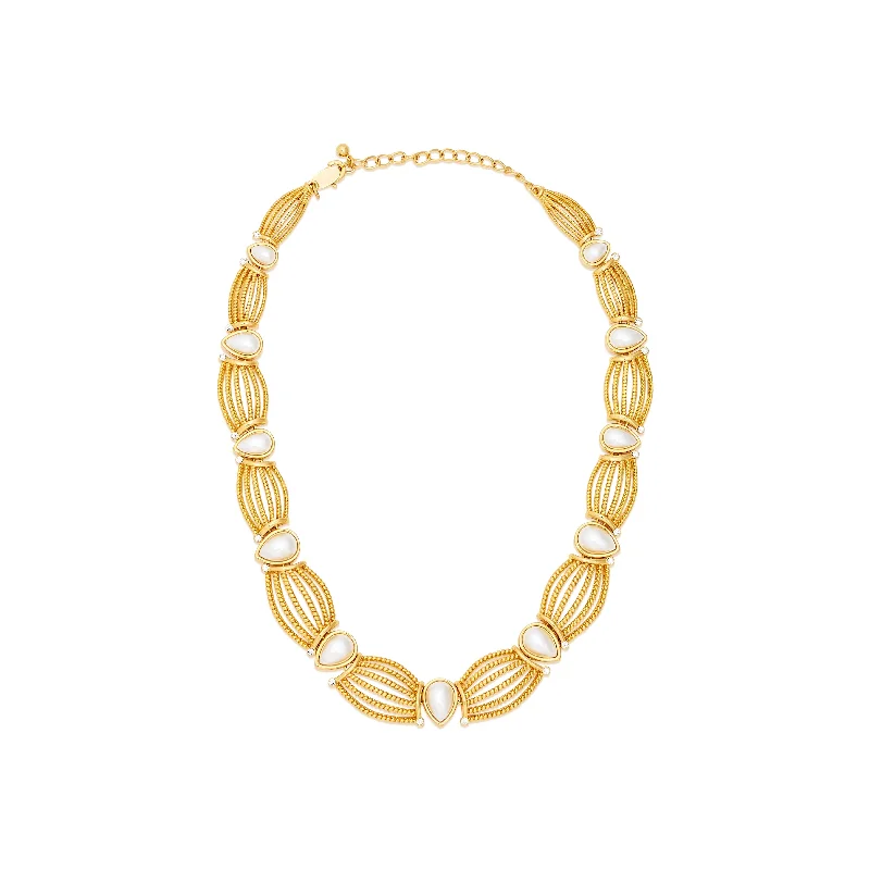 Teardrop Pearl & Gold Necklace