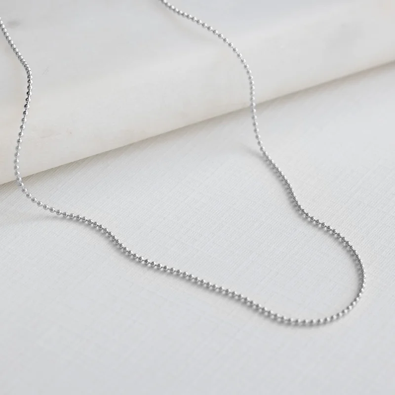Grab Your Favorite Jewelry At The Lowest Prices The Bead Chain Necklace | 14K White Gold