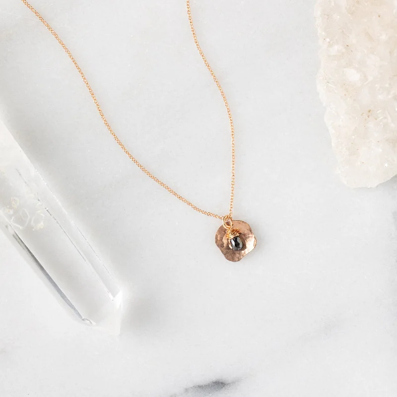 Limited-Time Offer On Elegant Jewelry Pieces The Black Diamond Petal Necklace | Rose Gold Filled