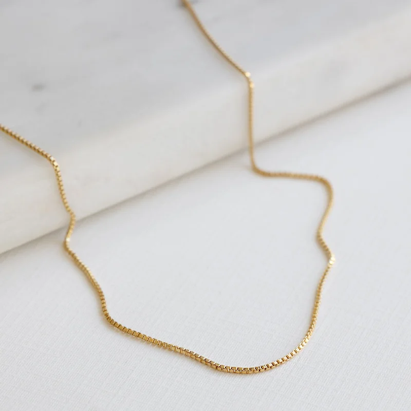 Limited-Time Offer On Elegant Jewelry Pieces The Box Chain Necklace | 14K Yellow Gold