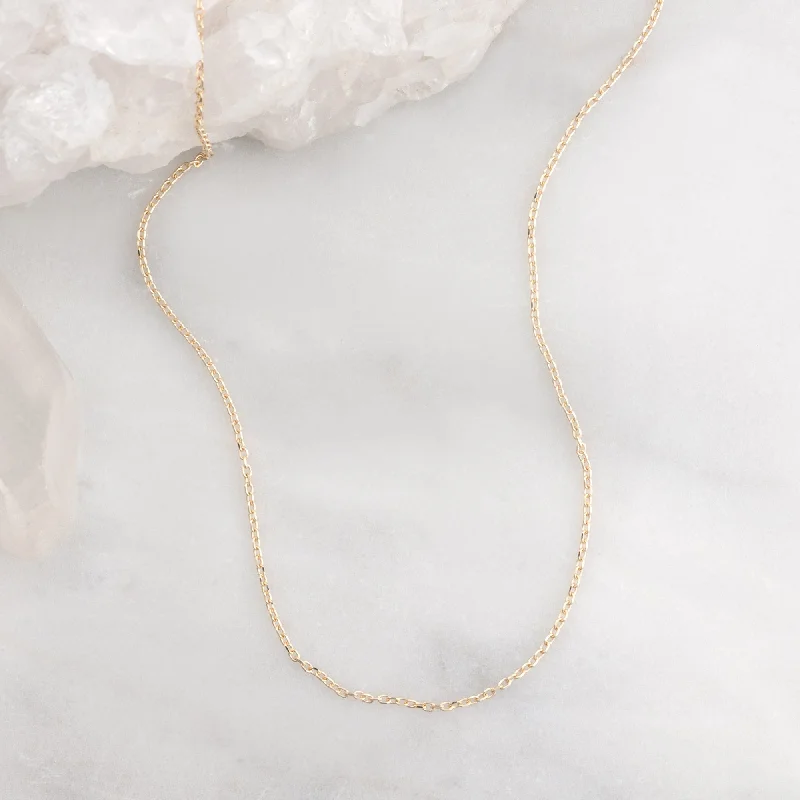 Fashion-Forward Jewelry At Incredible Prices The Diamond-Cut Cable Chain Charm Necklace | 10K Yellow Gold