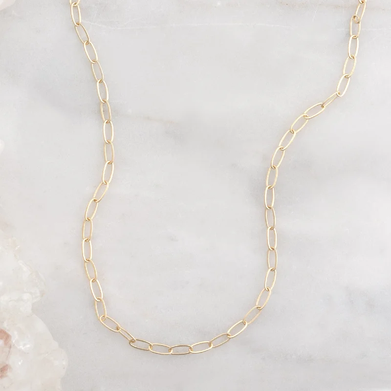 Affordable Luxury Jewelry For Every Occasion The Drawn Cable Chain Charm Necklace | Yellow Gold Filled