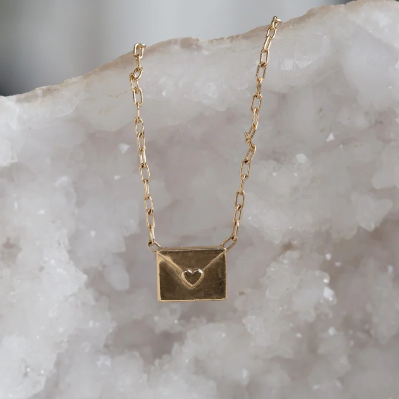 The Perfect Jewelry Piece At The Perfect Discount The Loveletter Necklace | 14K Yellow Gold