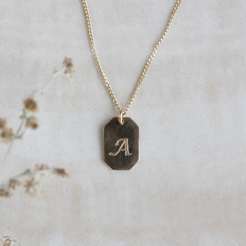 Unmissable Jewelry Clearance – Final Reductions The Personalized Dog Tag Necklace | 14K Yellow Gold