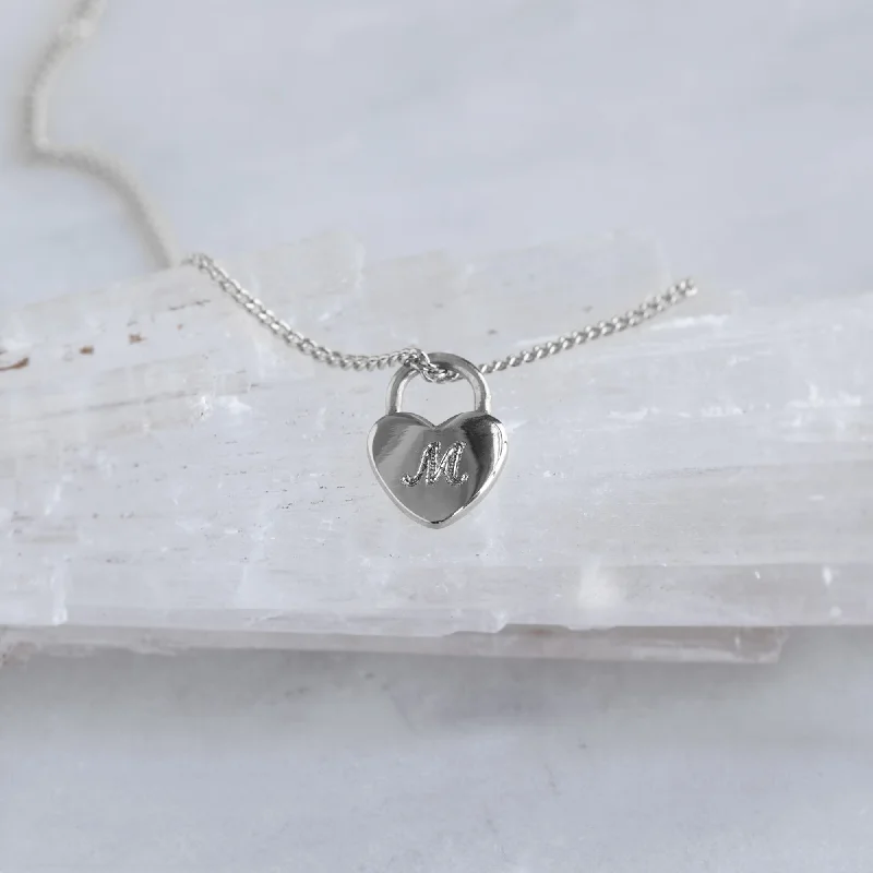 Elegant Jewelry, Exclusive Prices – Shop Now The Personalized Heart Lock Necklace | Sterling Silver
