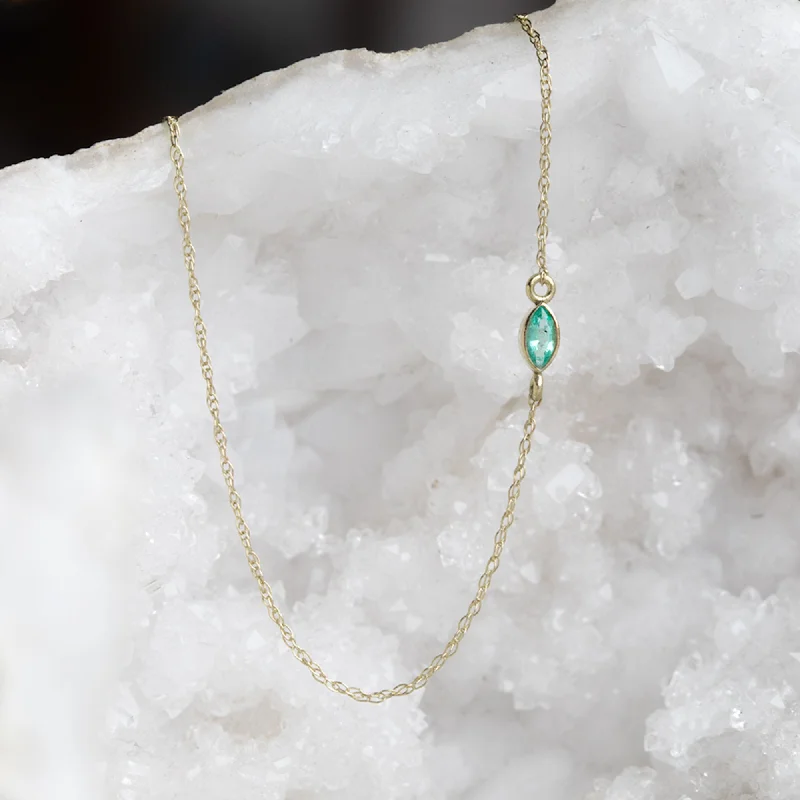 Personalized Engraved Jewelry For Meaningful Gifts The Teensy Emerald Necklace | Gold Filled