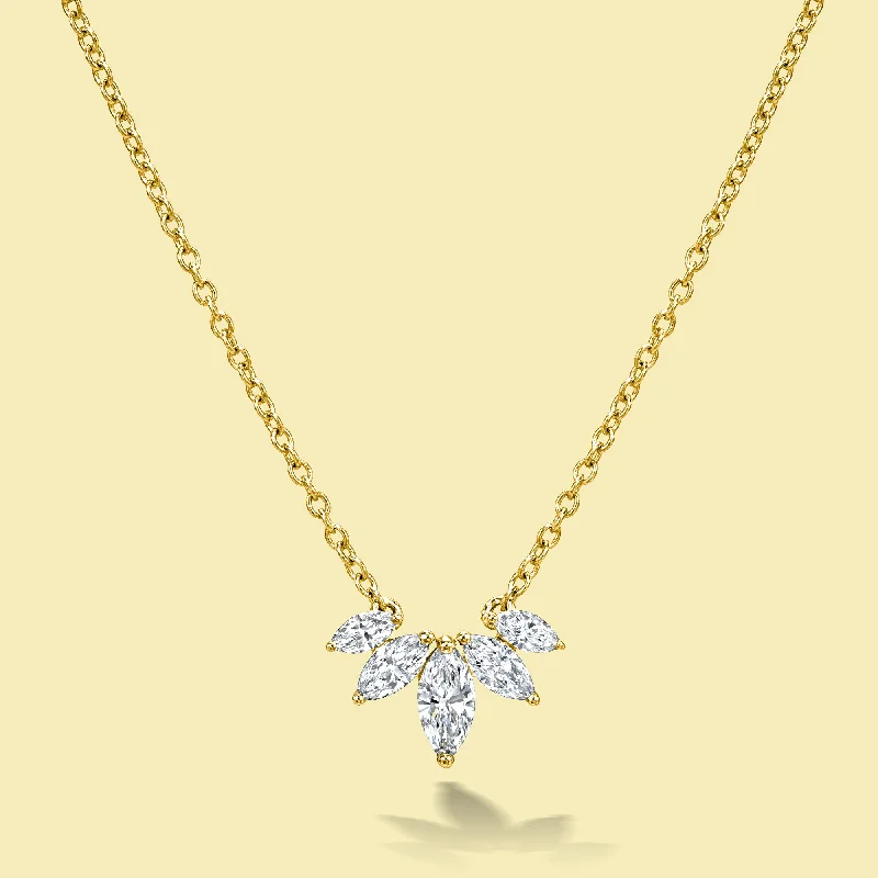 Sparkle More For Less – Jewelry Sale Happening Now The Victoria, Graduated Petal Diamond Necklace