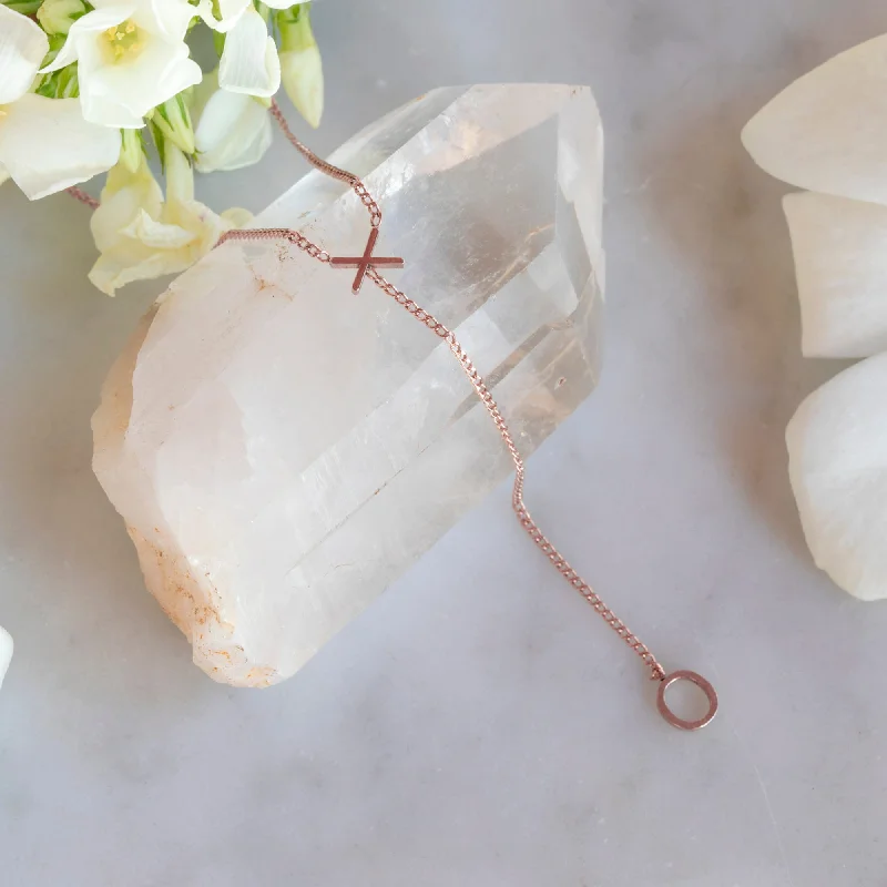 Luxury Handcrafted Jewelry For Elegant Looks The XO' Lariat Necklace | 14K Rose Gold