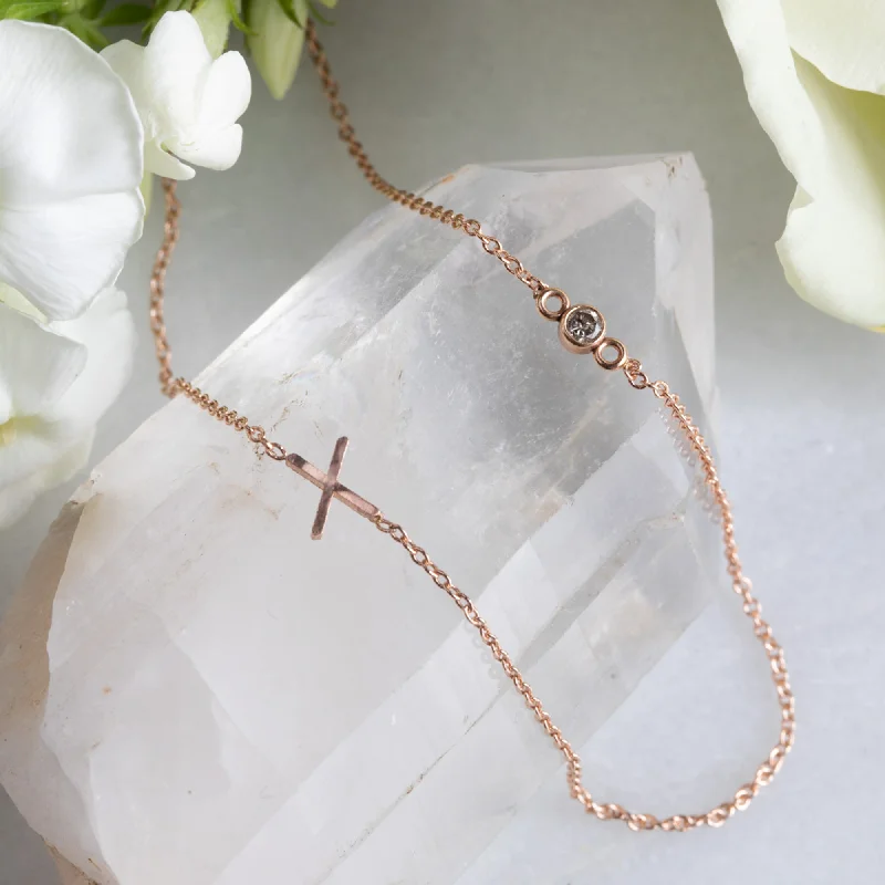 Your Dream Jewelry At Dream Prices – Shop Now The XO' Salt and Pepper Diamond Necklace | 14K Rose Gold