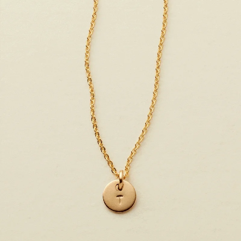 Fashion-Forward Jewelry At Incredible Prices Initial Disc Necklace | 1/4" Disc