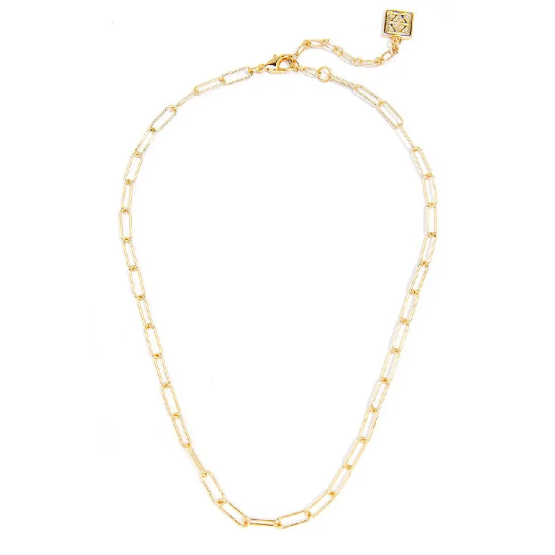 Classic Paperclip Gold Link Necklace