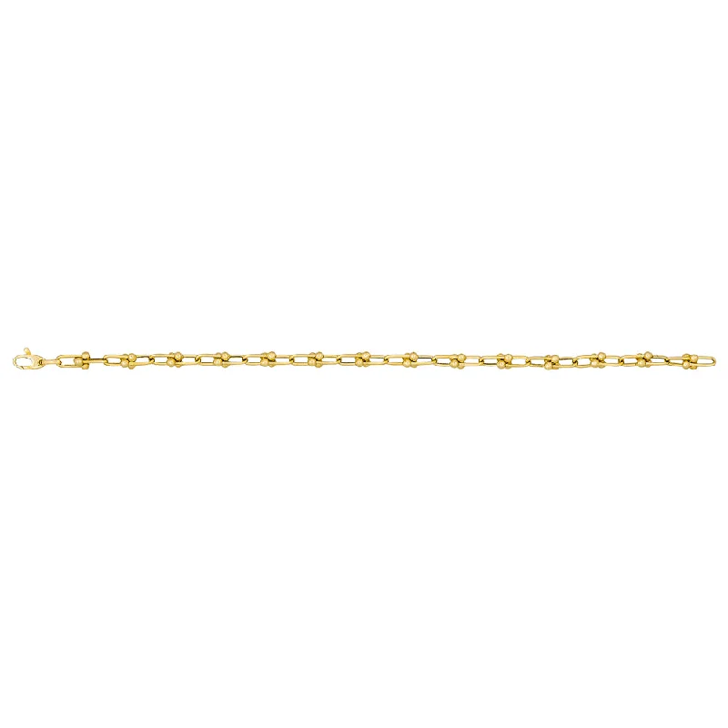 Jewelry Deals That Sparkle – Shop Today 14k Gold 3.8mm Designer U-Link Chain, 18"