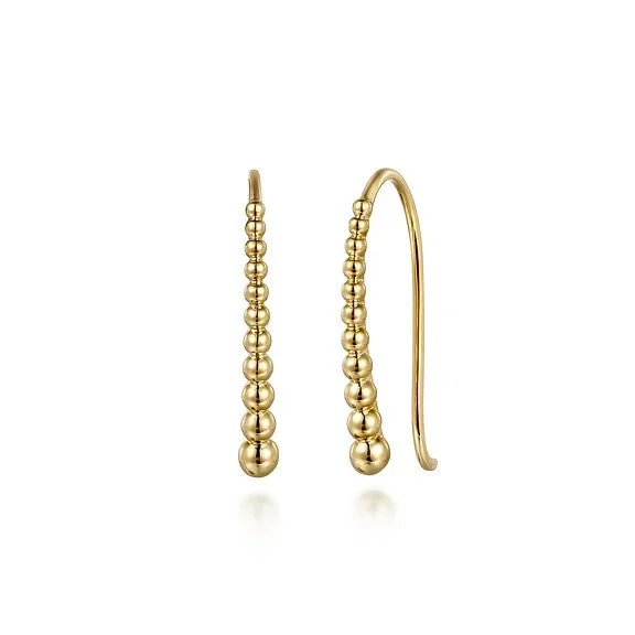 Flash Sale On Exquisite Jewelry – Don't Miss Out 14K Yellow Plain Gold Graduating Bujukan Ball Drop Frenchwire Earrings Flash Sale On Exquisite Jewelry – Don't Miss Out 14K Yellow Plain Gold Graduating Bujukan Ball Drop Frenchwire Earrings