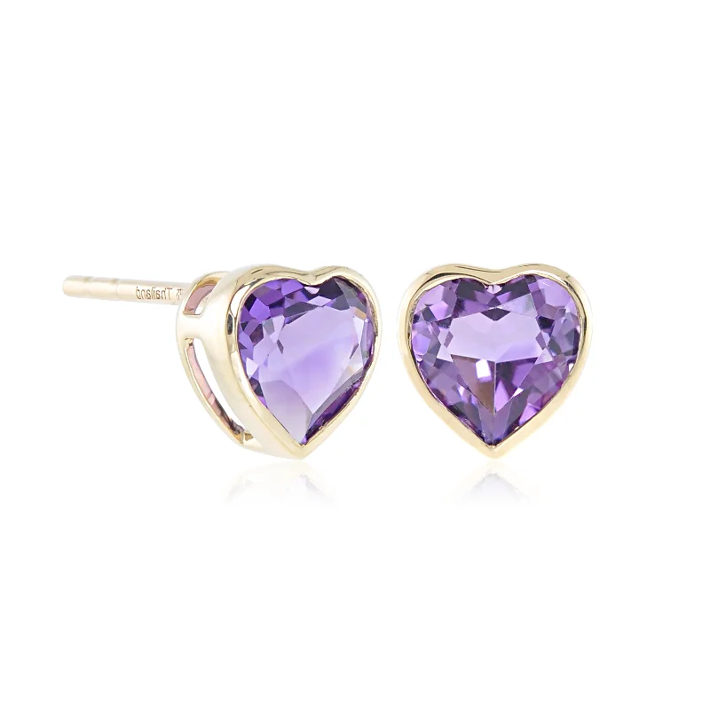 Affordable Glamour – Premium Jewelry At Special Prices Amethyst Heart Earrings