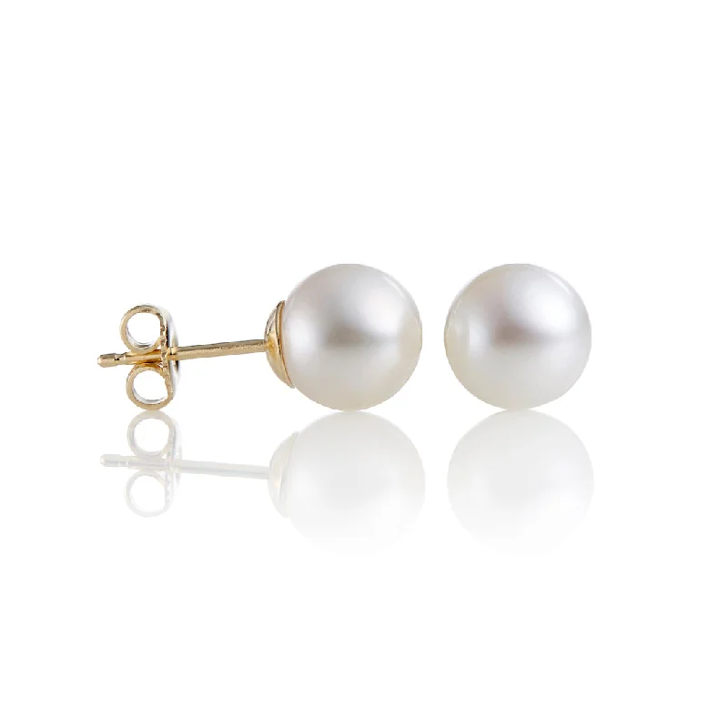 Grab Your Dream Jewelry At The Lowest Prices 9mm White Pearl Earrings