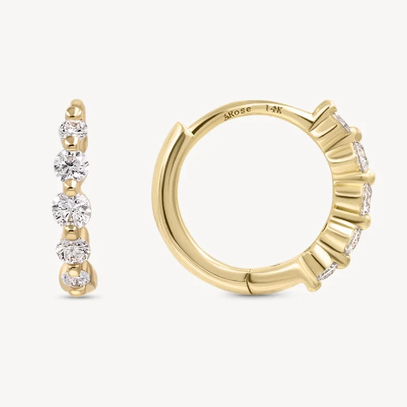 Elegant Jewelry, Exclusive Prices – Shop Now Graduated Diamond Huggies