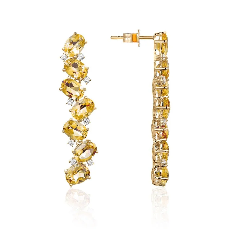Luxury Jewelry Sale – Sparkle For Less Citrine & Diamond Cascade Drop 14K Yellow Gold Earrings Luxury Jewelry Sale – Sparkle For Less Citrine & Diamond Cascade Drop 14K Yellow Gold Earrings
